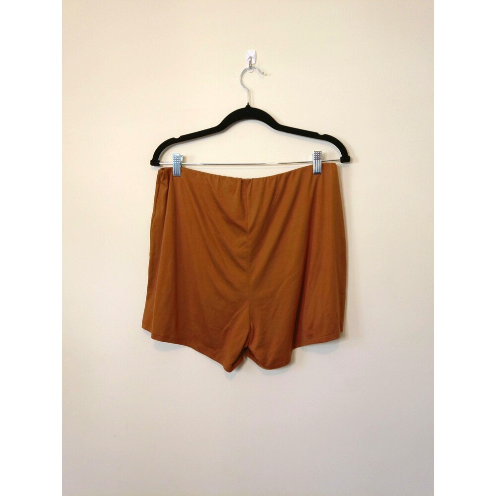 Women's Rust Brown 2 Piece Set Long Slit Cami Top & Shorts Lounge Resort Size XL - Picture 10 of 12